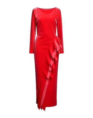Red Chenille Long dress