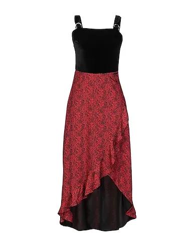Red Chenille Midi dress
