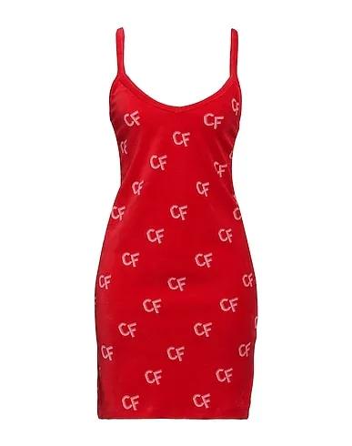 Red Chenille Short dress