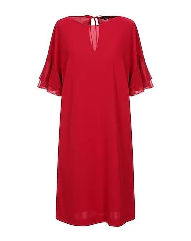 Red Chiffon Midi dress