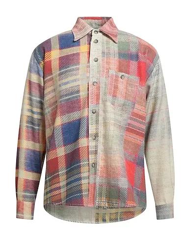 Red Cool wool Checked shirt
