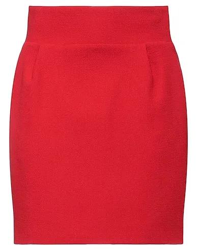 Red Cool wool Mini skirt