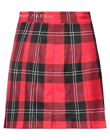 Red Cool wool Mini skirt