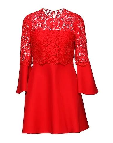 Red Cool wool Short dress