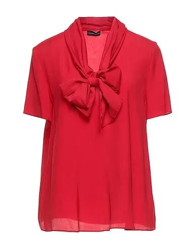 Red Cotton twill Blouse