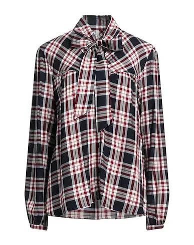 Red Cotton twill Checked shirt