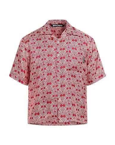 Red Cotton twill Patterned shirt