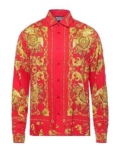 Red Cotton twill Patterned shirt