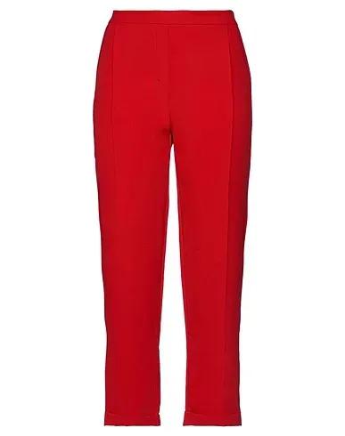 Red Crêpe Casual pants