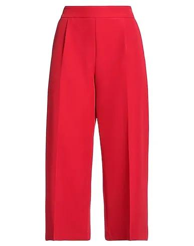 Red Crêpe Cropped pants & culottes
