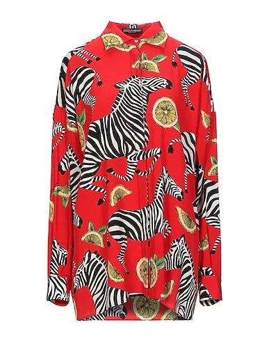 Red Crêpe Floral shirts & blouses