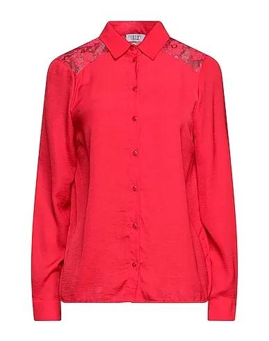 Red Crêpe Lace shirts & blouses