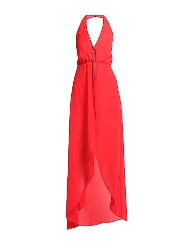 Red Crêpe Long dress