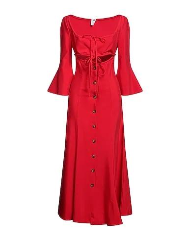 Red Crêpe Long dress