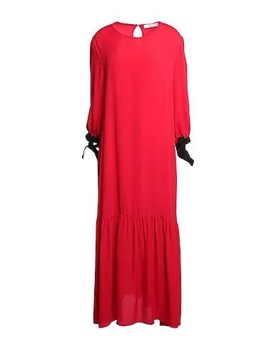 Red Crêpe Midi dress