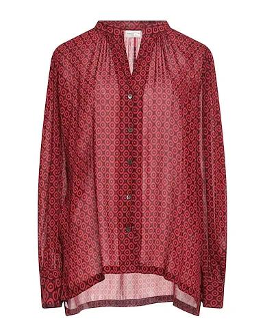 Red Crêpe Patterned shirts & blouses