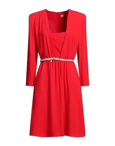 Red Crêpe Sheath dress