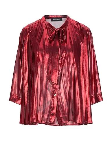 Red Crêpe Shirts & blouses with bow