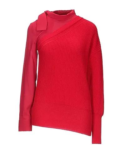 Red Crêpe Sweater
