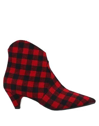 Red Flannel Ankle boot
