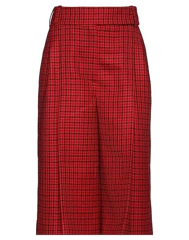 Red Flannel Cropped pants & culottes