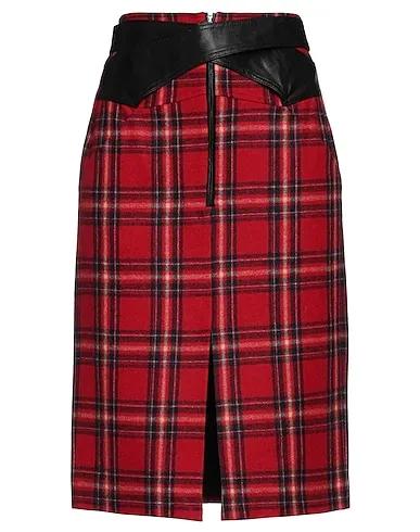 Red Flannel Midi skirt