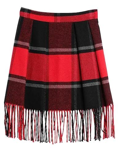 Red Flannel Midi skirt