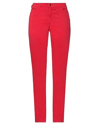 Red Gabardine Casual pants