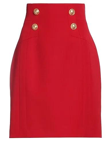 Red Gabardine Mini skirt