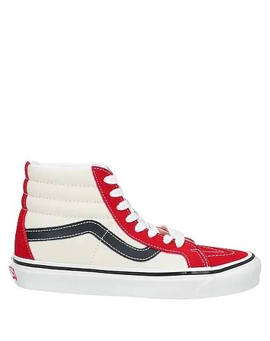 Red Gabardine Sneakers