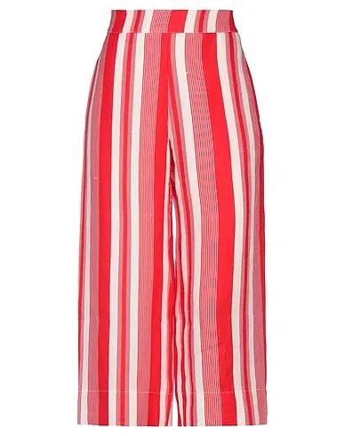 Red Gauze Cropped pants & culottes