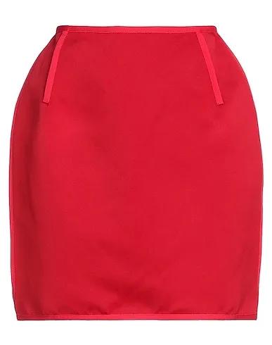 Red Grosgrain Mini skirt