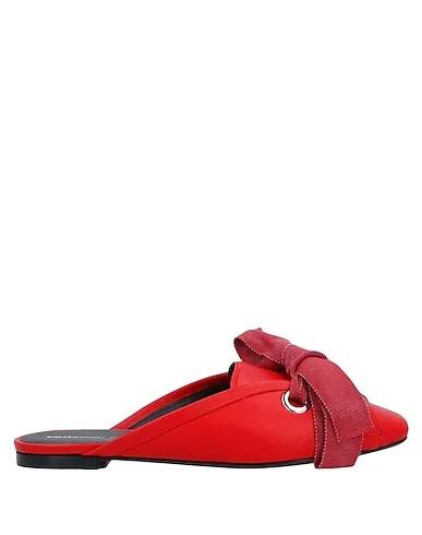 Red Grosgrain Mules and clogs