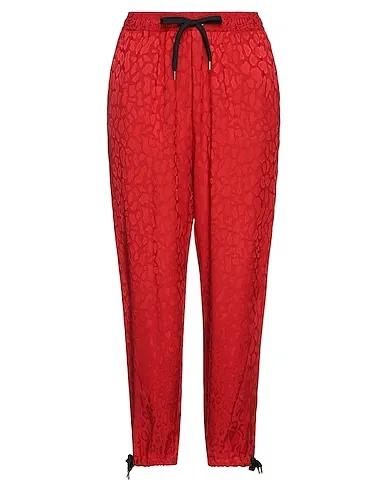 Red Jacquard Casual pants