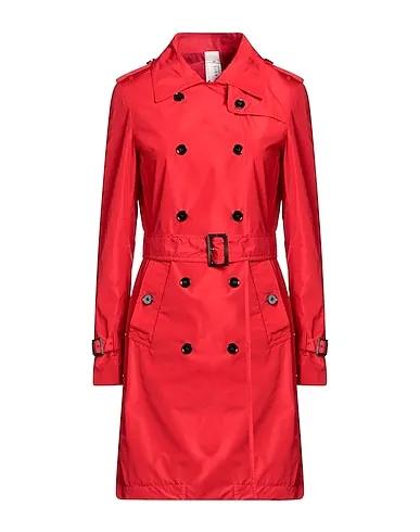 Red Jacquard Full-length jacket