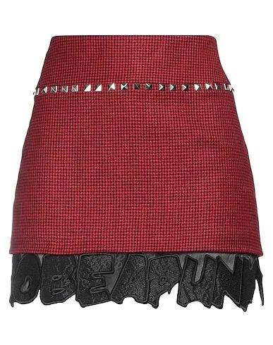Red Jacquard Mini skirt