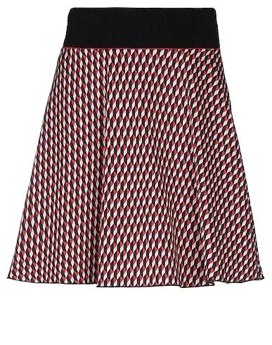 Red Jacquard Mini skirt