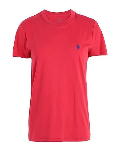 Red Jersey Basic T-shirt COTTON CREWNECK TEE