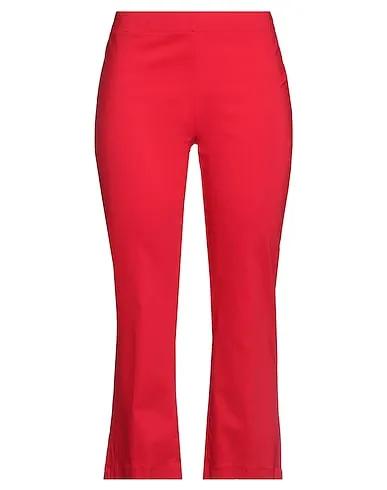 Red Jersey Cropped pants & culottes