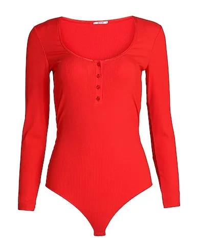 Red Jersey Lingerie bodysuit