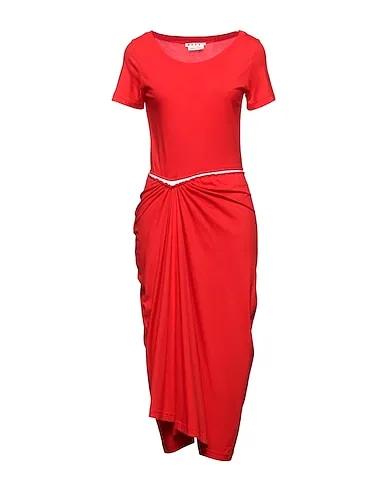 Red Jersey Midi dress