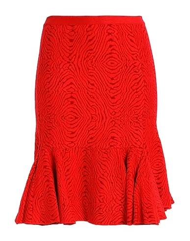 Red Jersey Midi skirt