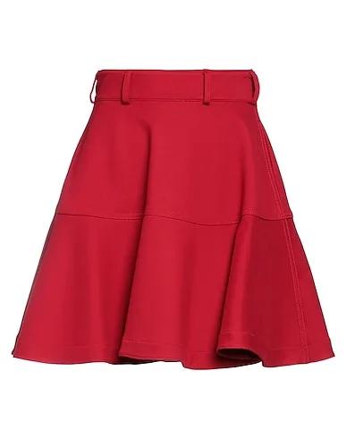 Red Jersey Mini skirt