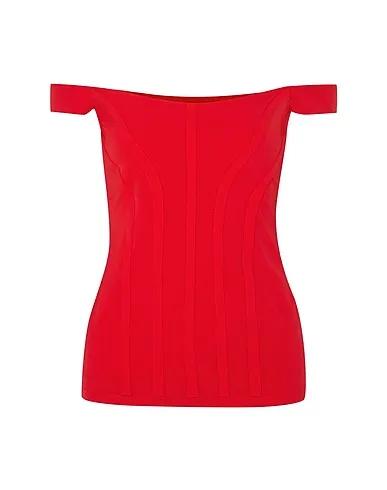 Red Jersey Off-the-shoulder top