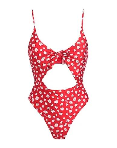Red Jersey One-piece swimsuits
