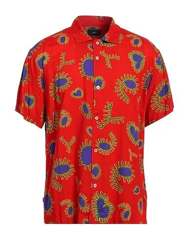 Red Jersey Patterned shirt