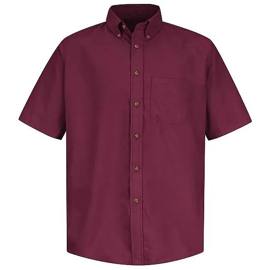 Red Kap mens Poplin Dress Shirt, Stain and Wrinkle Resistant, Short Sleeve