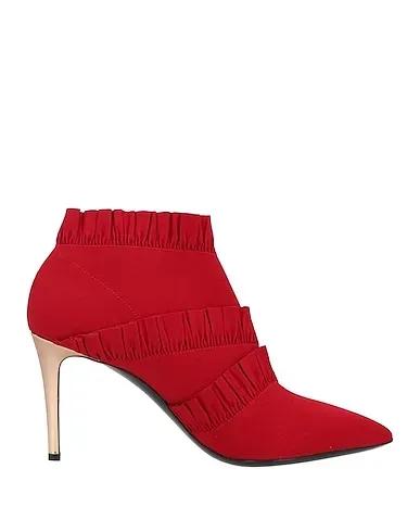 Red Knitted Ankle boot