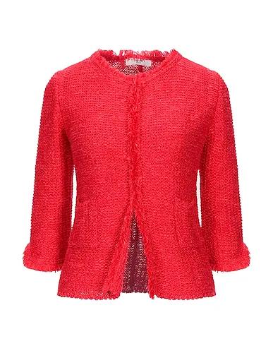 Red Knitted Blazer