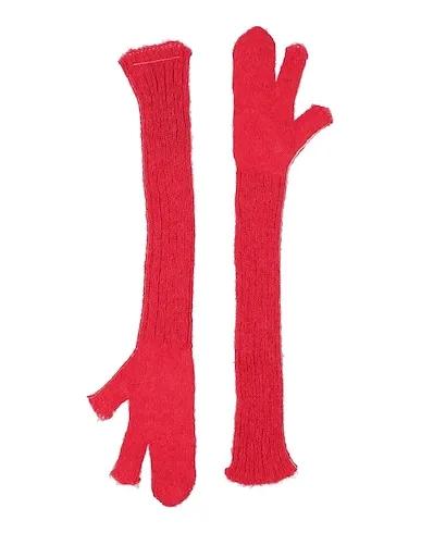 Red Knitted Gloves